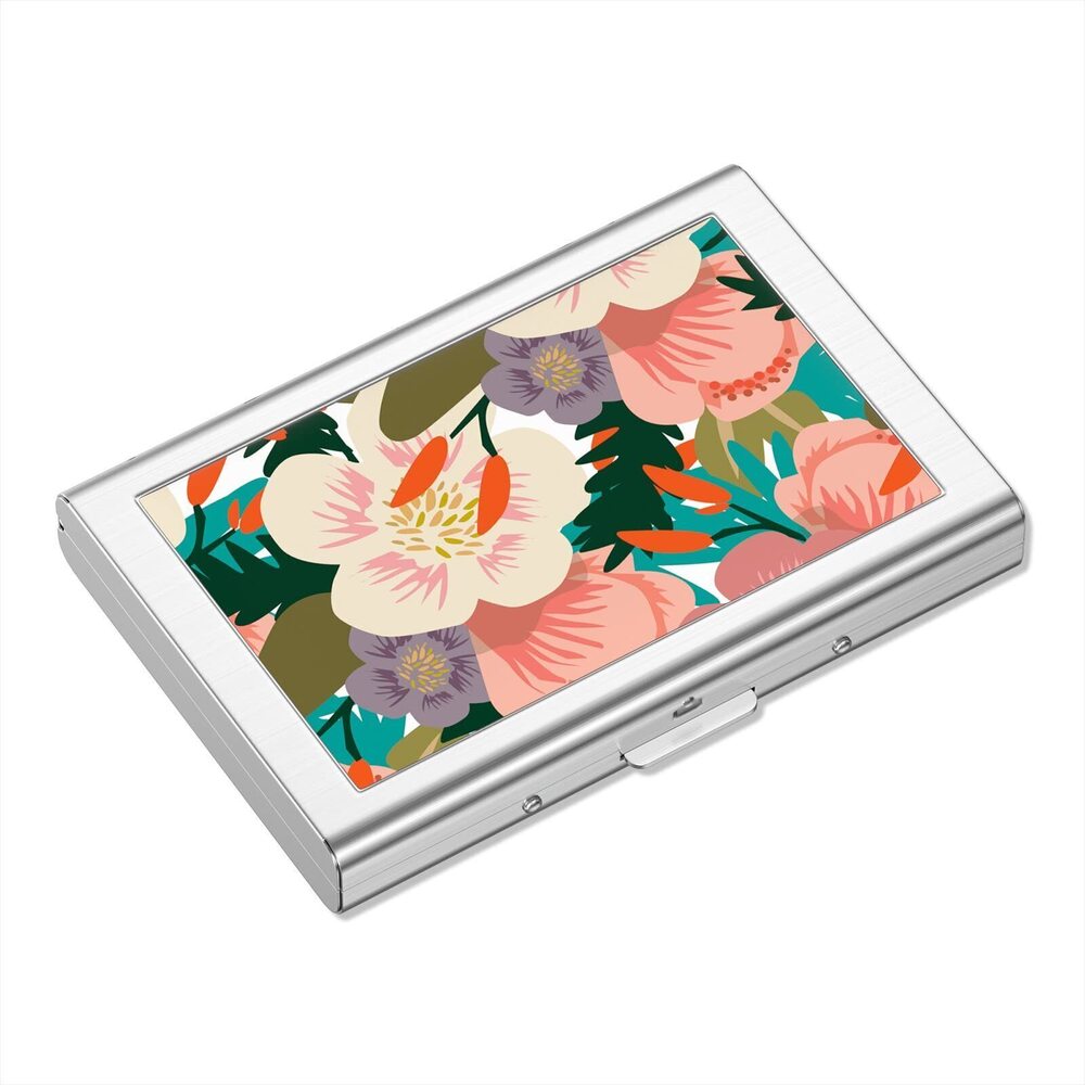 7196 Metal Credit Card Holder, Mini Credit Card Wallet RFID Blocking Slim